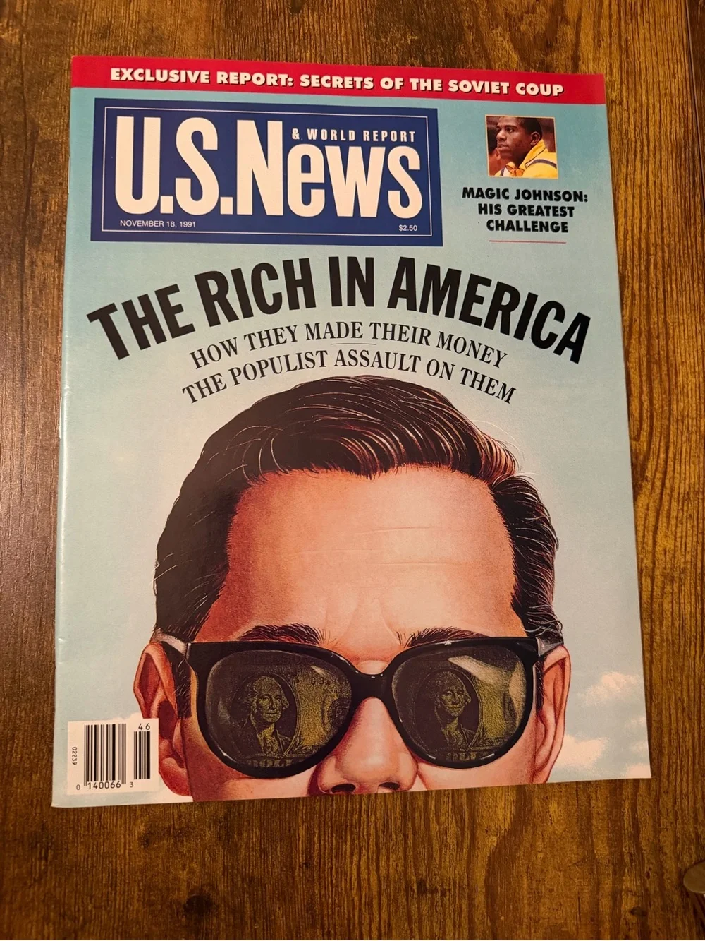 U.S. News World Report November 18 1991 Magic Johnson Lakers Newsstand Magazine